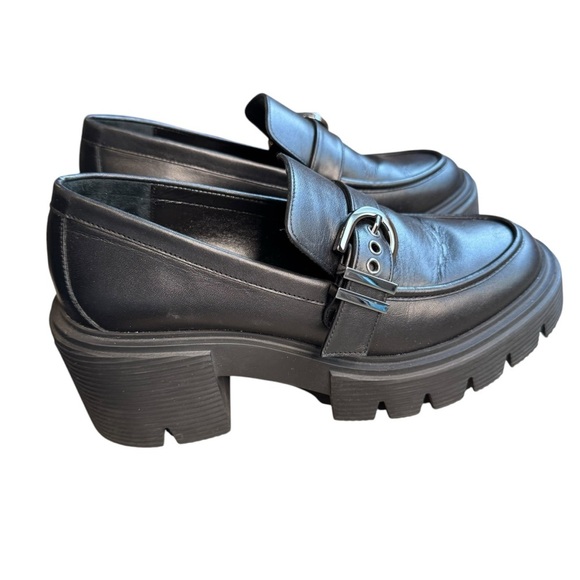 Stuart Weitzman Black Maverick SoHo loafers Chunky Platform 6 - Picture 5 of 12